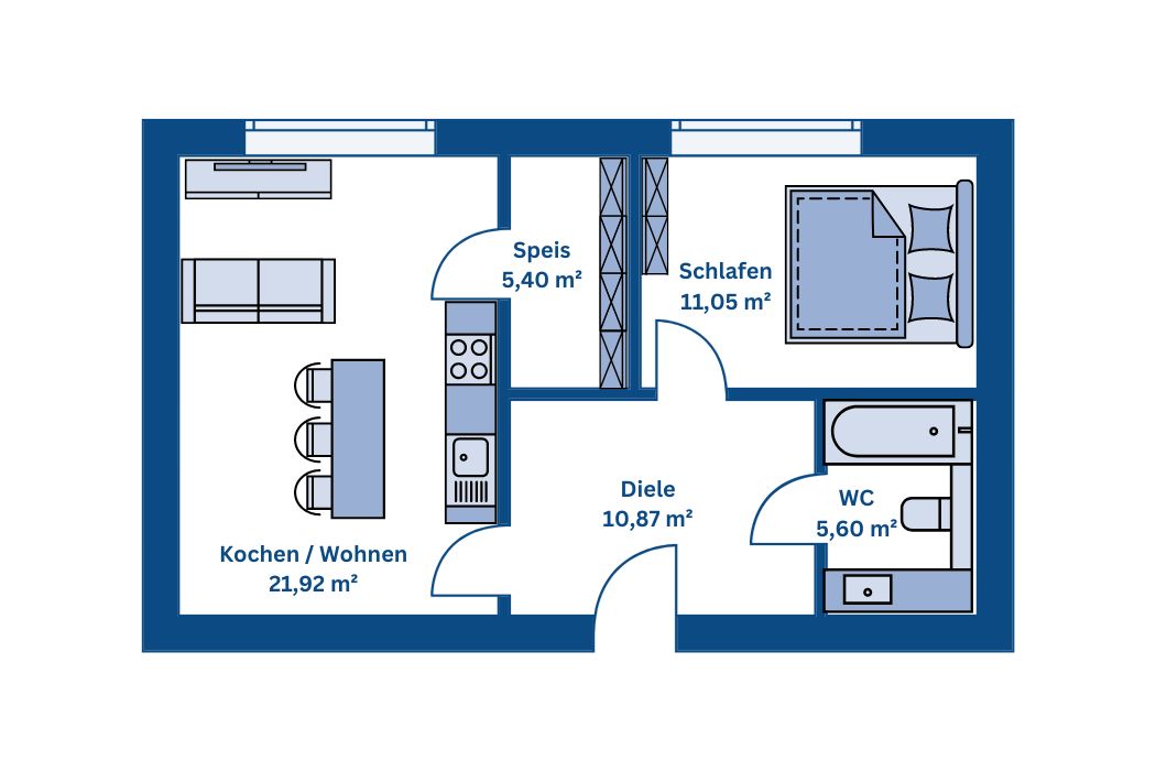 Grundrisse für Bungalows