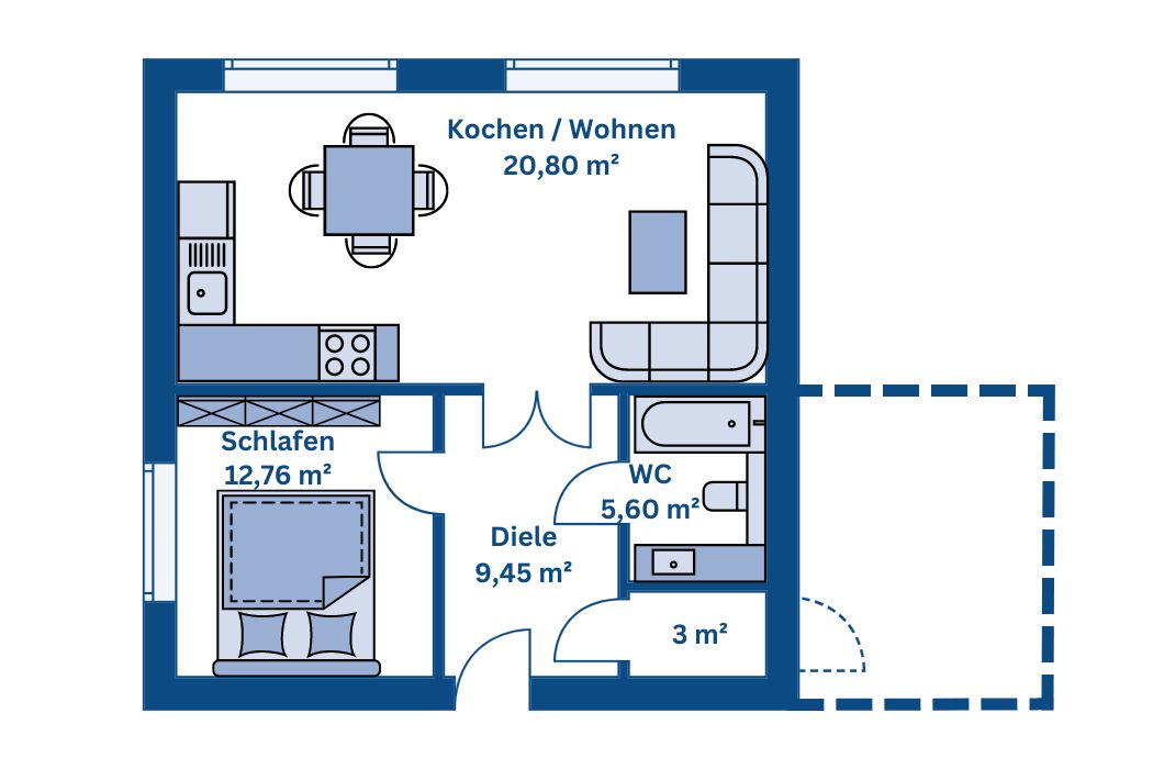 Grundriss Modulbauweise